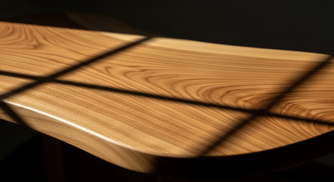 Mesa orgânica premium com detalhes naturais e acabamento sofisticado